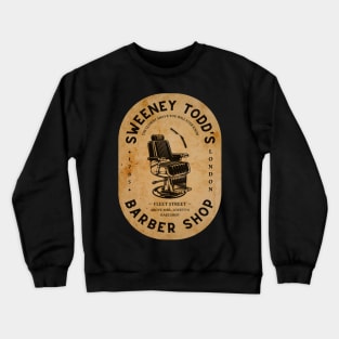 Sweeney | Barber Shop Logo w/ Background Crewneck Sweatshirt